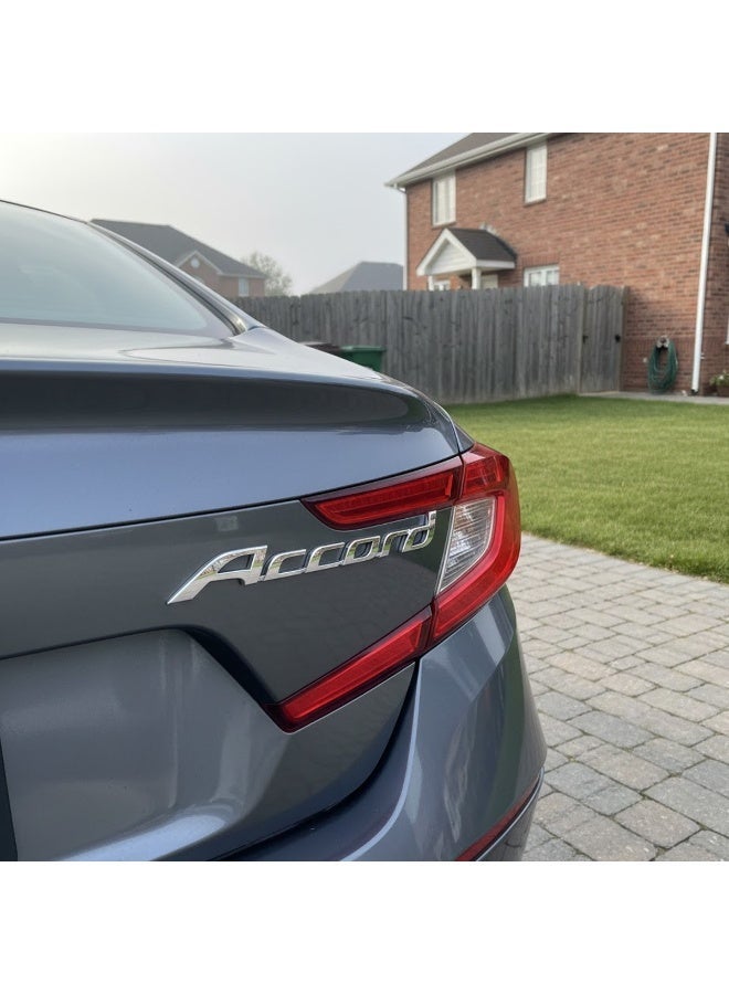 Accord Chrome Car Emblem Rear Trunk Badge 3D Metallic Letter Logo Adhesive Backed Nameplate Sticker for Sedan Boot Lid Tailgate Exterior Decoration Replacement Waterproof Scratch Resistant Easy Install Automotive Accessory - Image 4